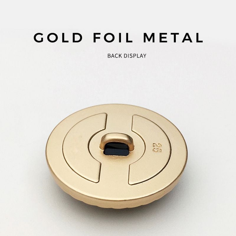 Resin & Metal Combined Buttons with Wavy Texture and Rhombus Surface