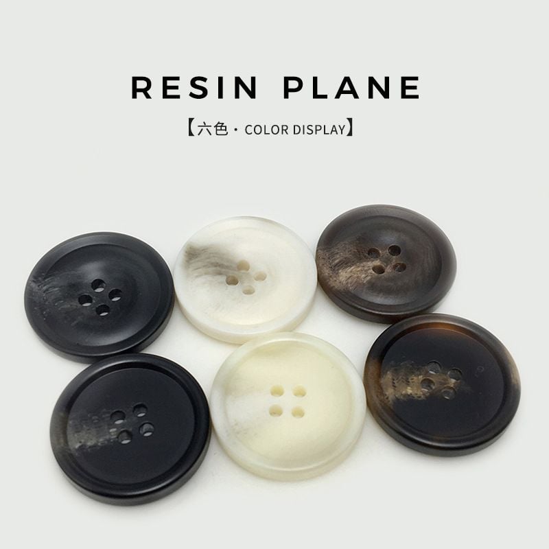 Round Patterned Resin Buttons for Cashmere