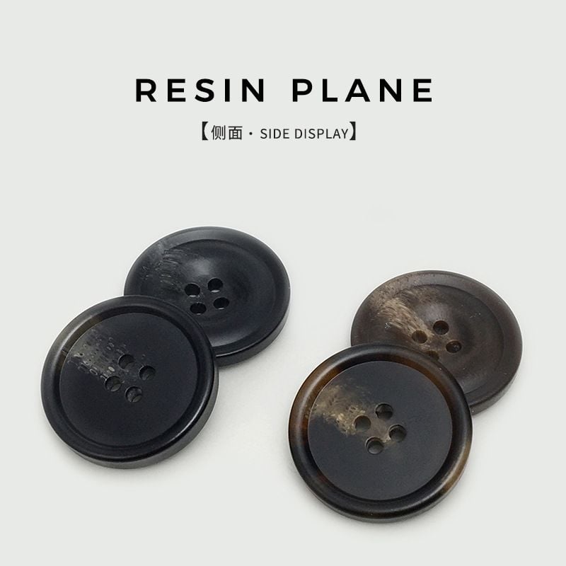 Round Patterned Resin Buttons for Cashmere