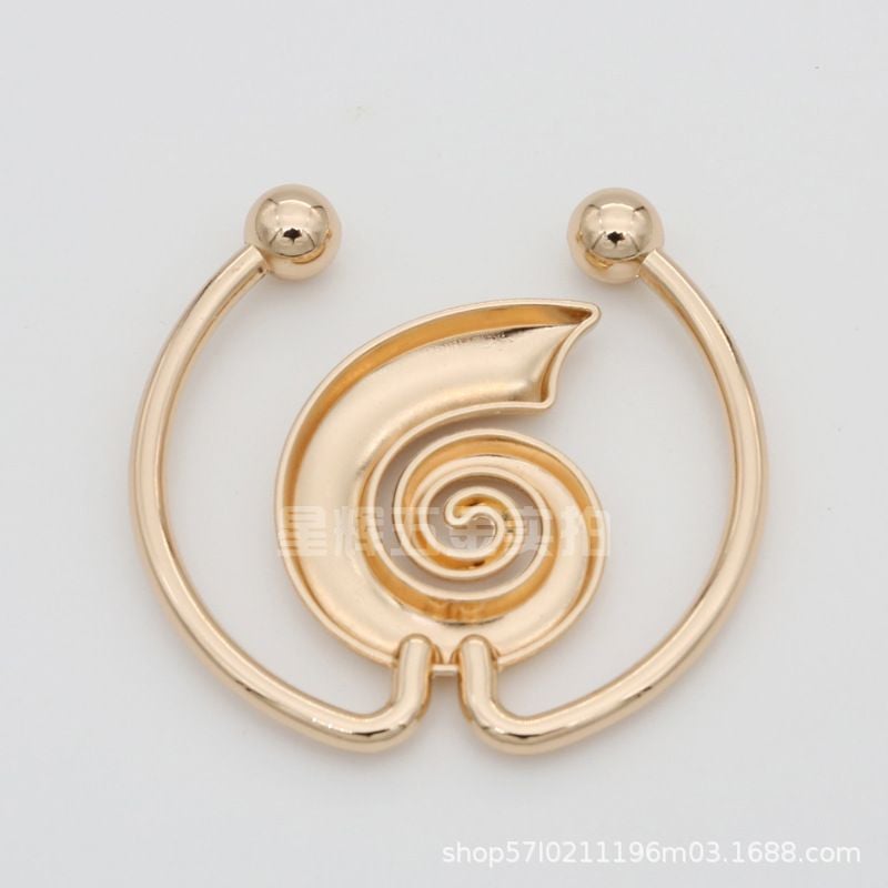 Special-shaped alloy conch decorative buckle