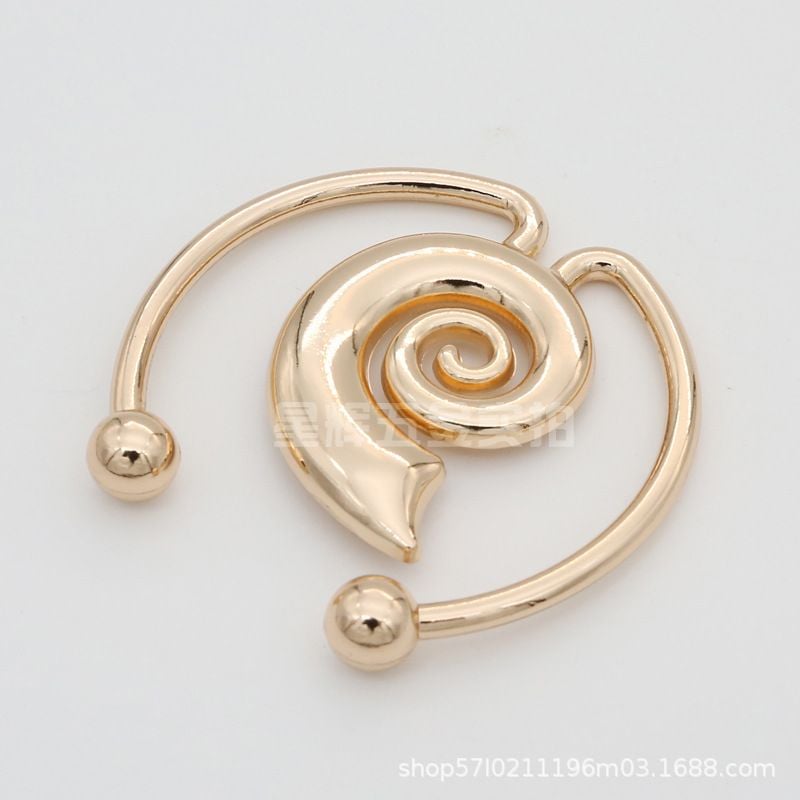 Special-shaped alloy conch decorative buckle
