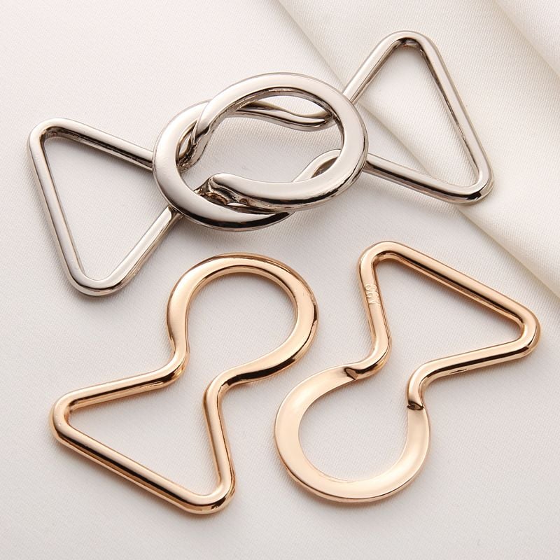 Special-shaped figure 8 metal ring decorative buckle
