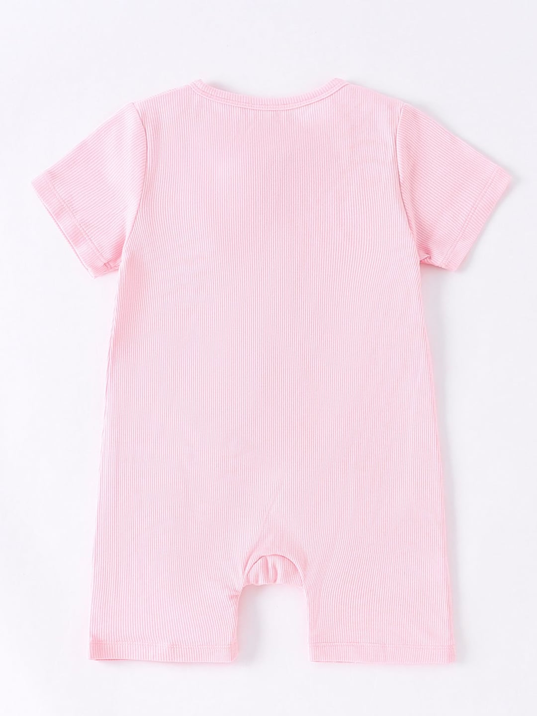Summer Bamboo Fiber Ribbed Newborn Baby Short Sleeve Romper Sleepwear