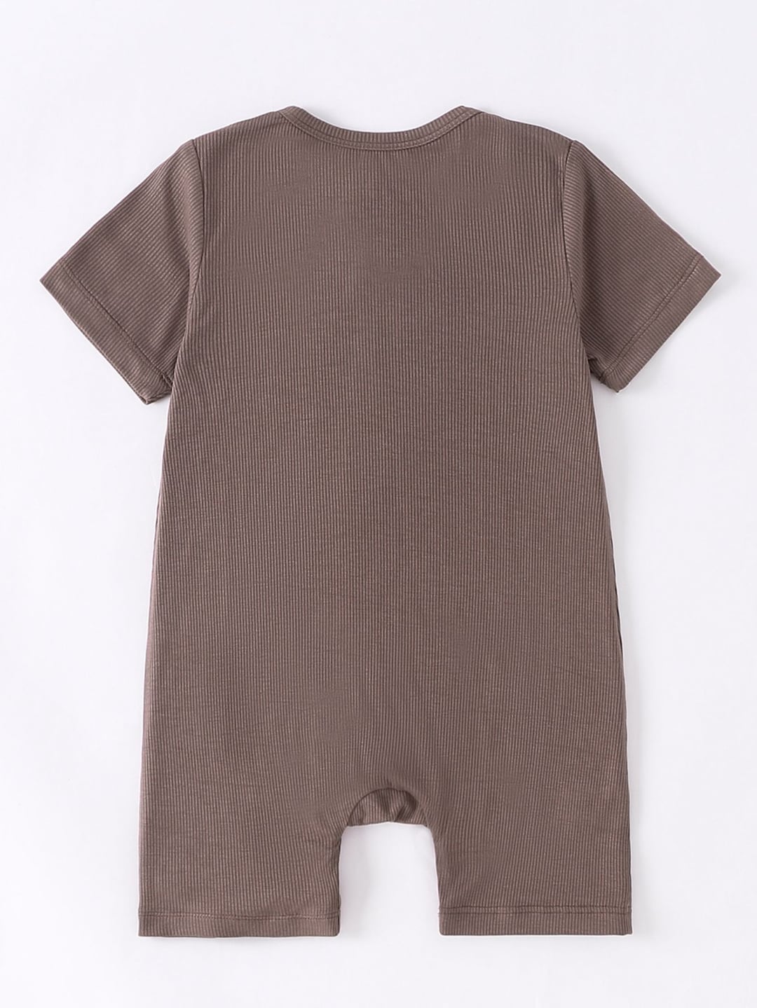 Summer Bamboo Fiber Ribbed Newborn Baby Short Sleeve Romper Sleepwear