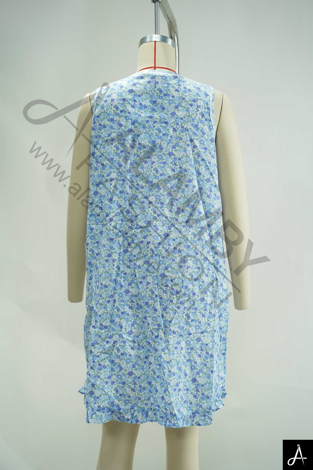 Light Blue Lace Sleeveless Midi Dress