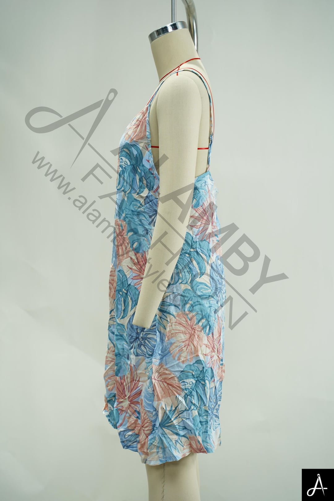 Colorful Floral Print Spaghetti Strap Midi Dress