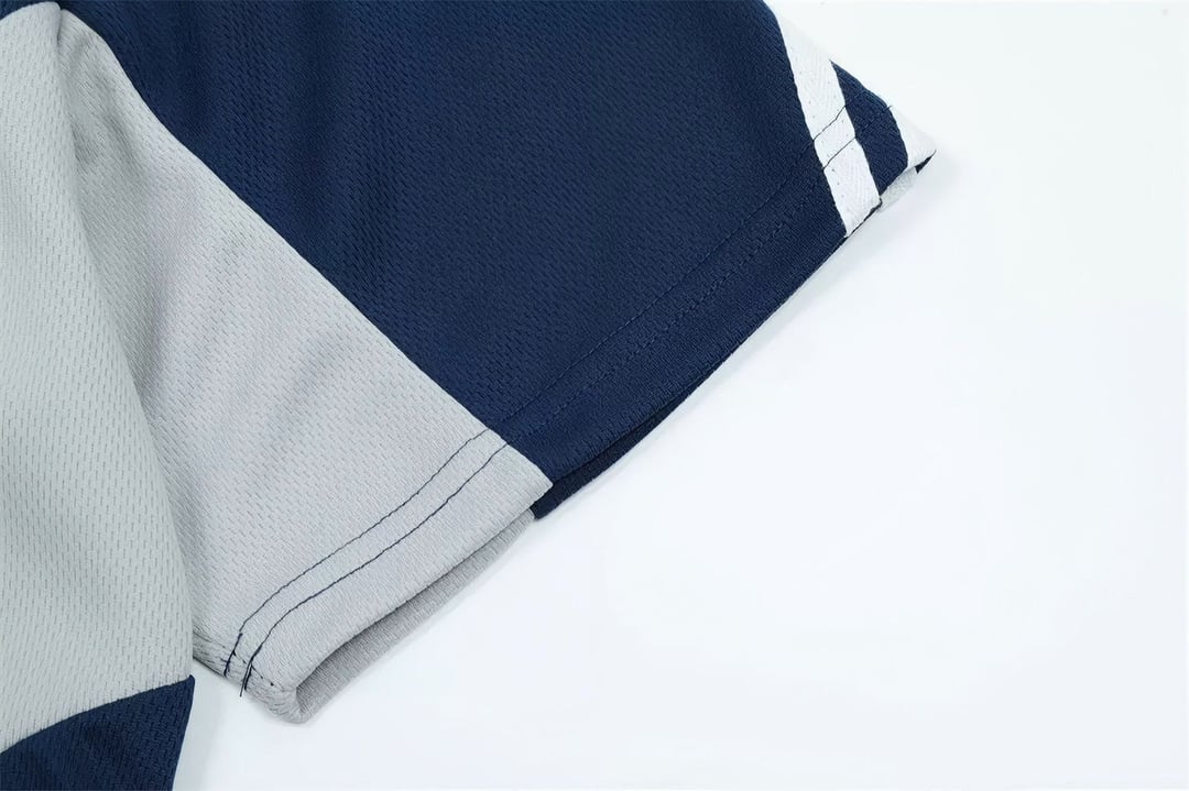 Men's color-block V-neck sports short-sleeve T-shirt for summer