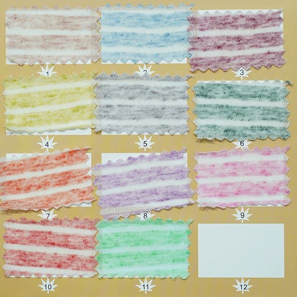 125GSM Ultra Thin Striped Knitted Linen Rayon Fabric For Summer Short Long Sleeve