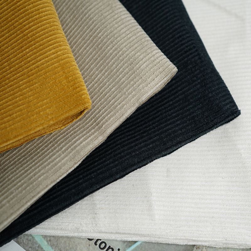 12 Wale Corduroy Hemp Fabric 320gsm Woven for autumn winter jackets