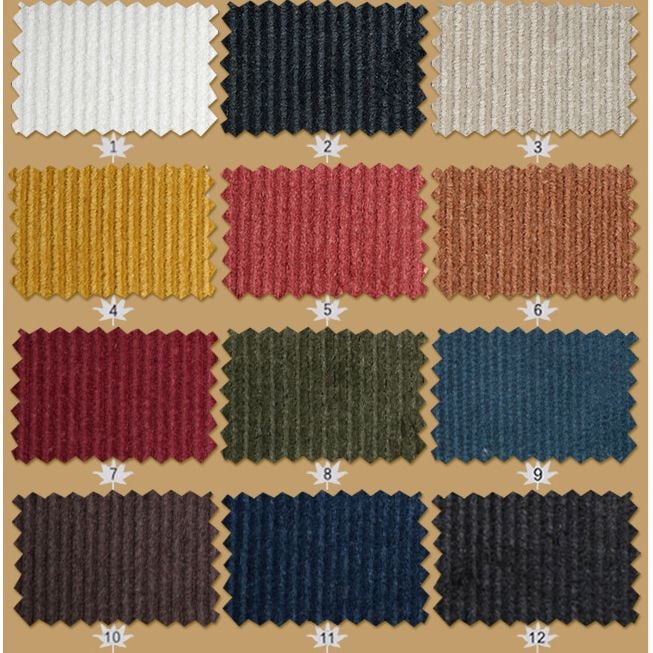 12 Wale Corduroy Hemp Fabric 320gsm Woven for autumn winter jackets