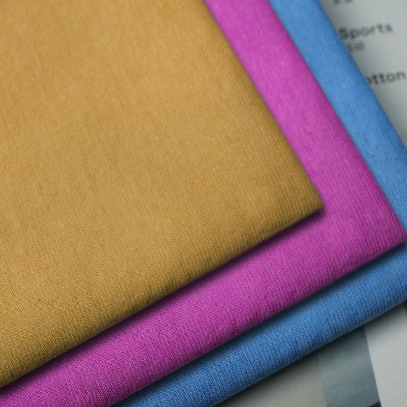 140GSM Linen Cotton Single Jersey Knitted Fabric Summer Thin For Women