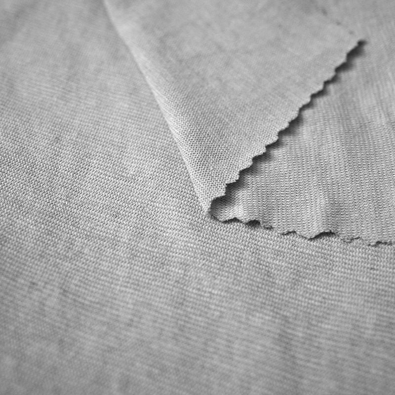 140GSM Linen Cotton Single Jersey Knitted Fabric Summer Thin For Women