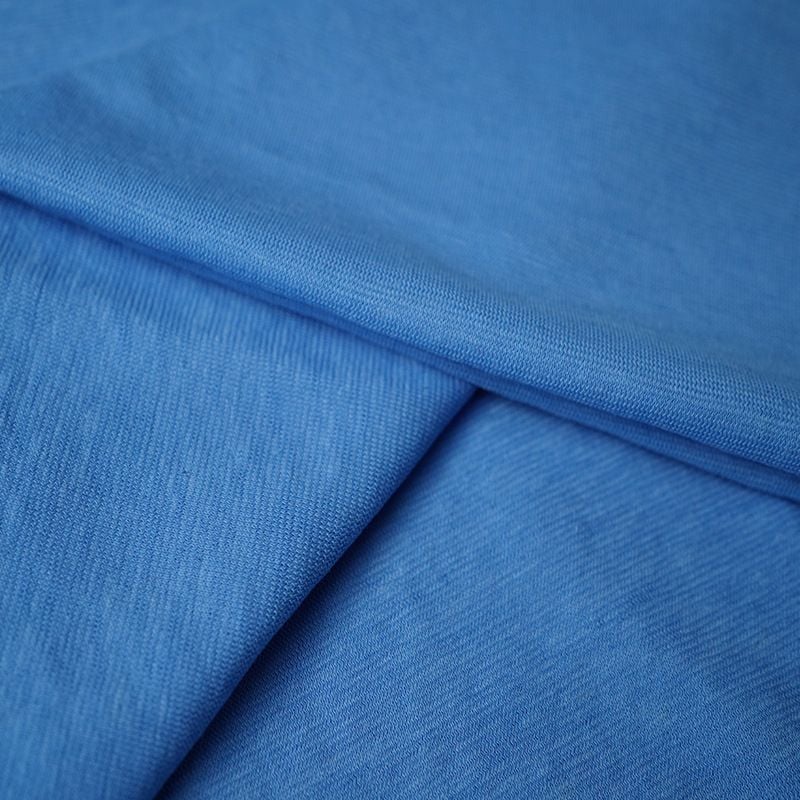 140GSM Linen Cotton Single Jersey Knitted Fabric Summer Thin For Women