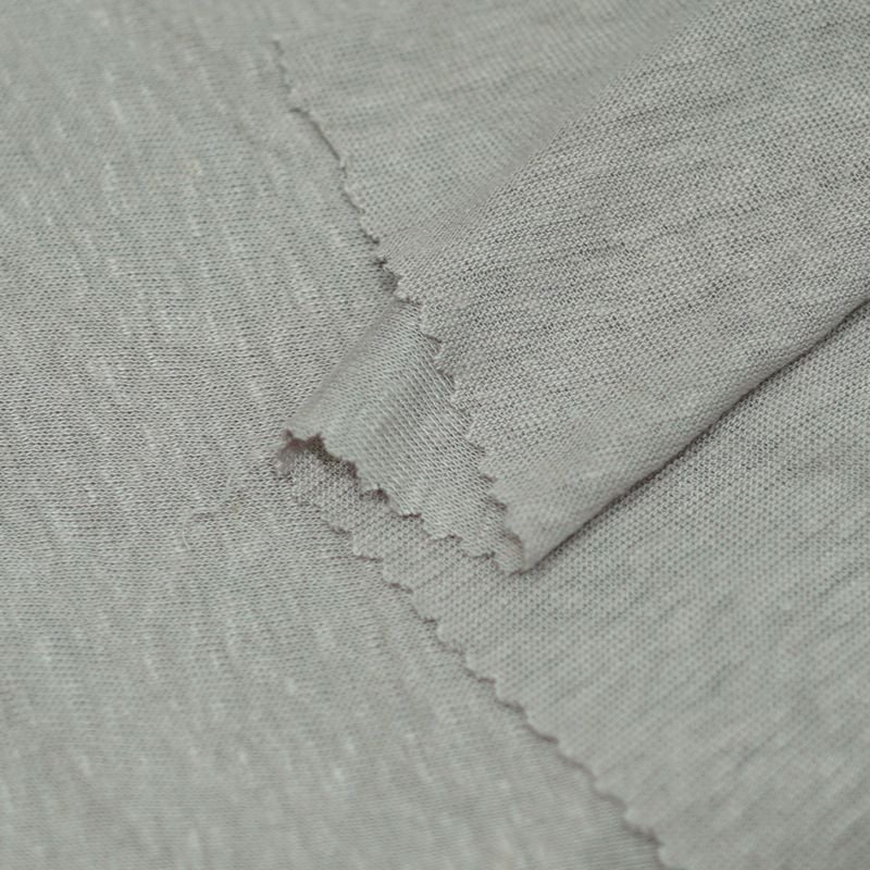 145GSM Linen Viscose Knitted Fabric For Polo Shirt
