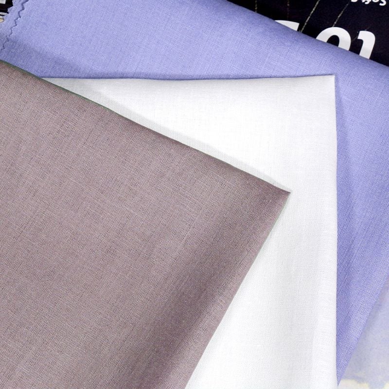 165gsm Pure Hemp Woven Plain Antibacterial Fabric for women shirts dresses