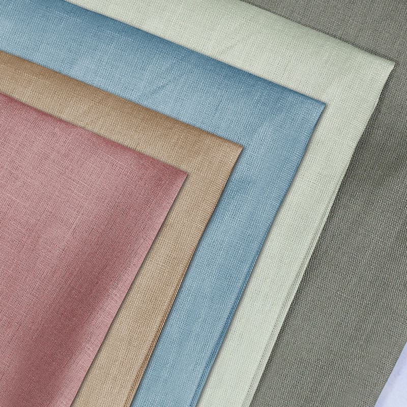 165gsm Pure Hemp Woven Plain Antibacterial Fabric for women shirts dresses