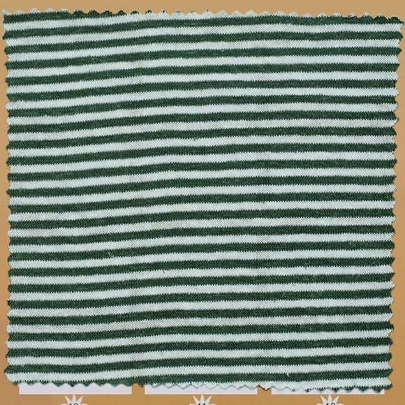 170GSM Striped Knitted Hemp Fabric For Shirts T Shirts Dresses