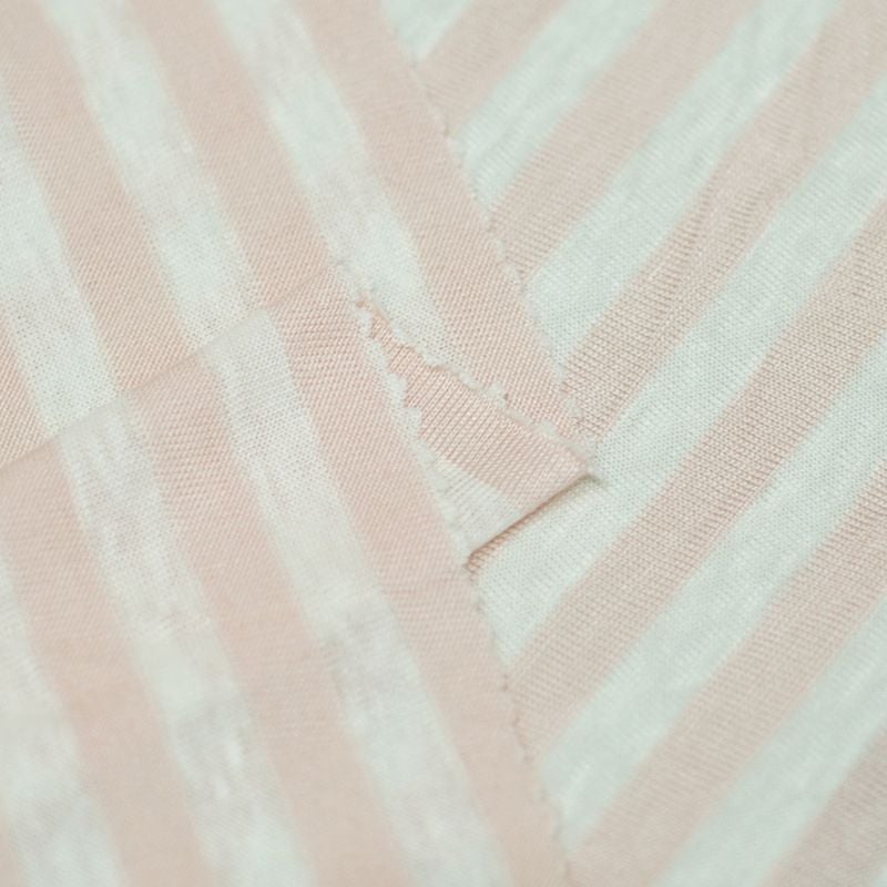 170GSM Striped Knitted Linen Rayon Fabric For Fashion Luxury Short Long Sleeve Dresses Jackets