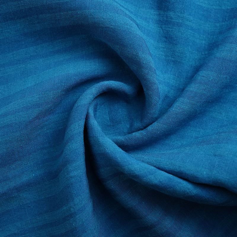 170GSM Woven Plain Yarn‑Dyed Linen Viscose Stripe Fabric for Women's Shirts & Dresses