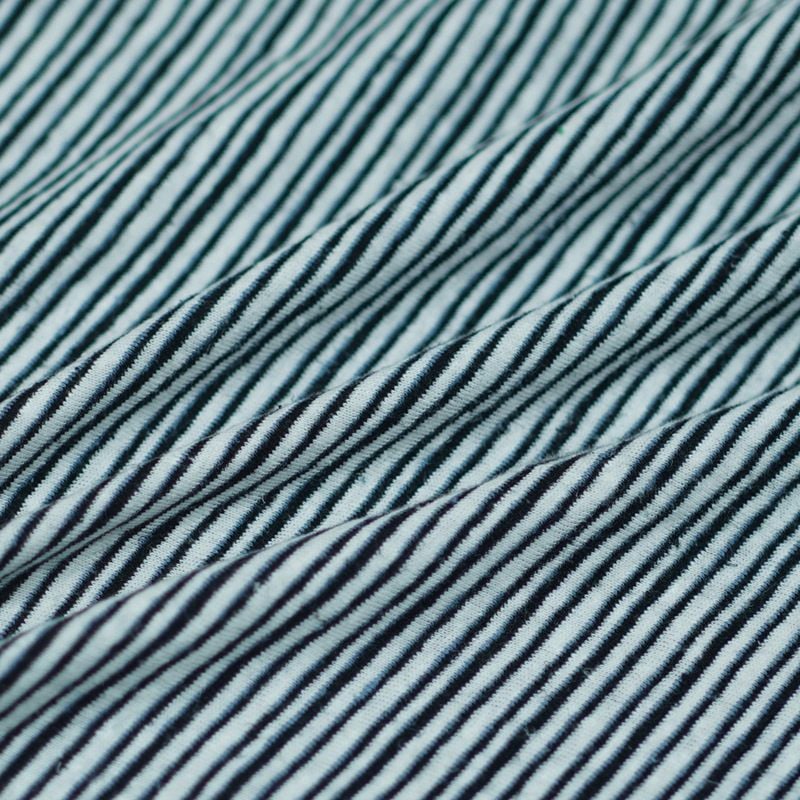 170GSM Yarn Dyed Striped Knitted Organic Hemp Cotton Fabric For T Shirts Dresses