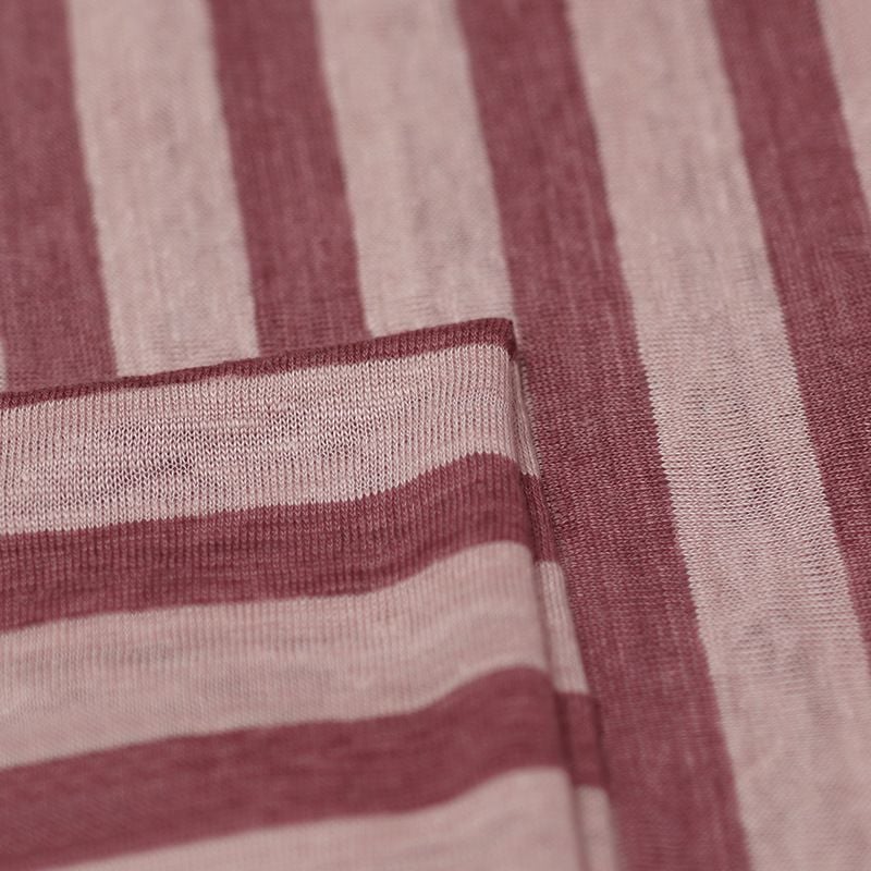 180GSM Striped 100% Pure Linen Knitted Fabric