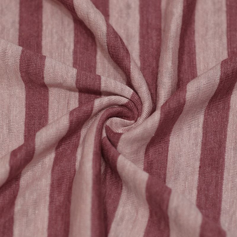 180GSM Striped 100% Pure Linen Knitted Fabric