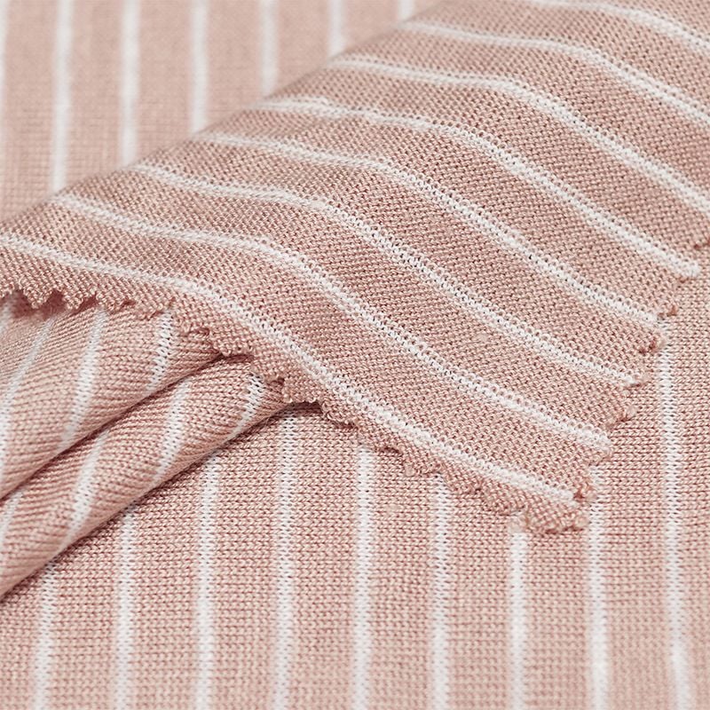 180GSM Striped Knitted Linen Rayon Blend Fabric For Spring Summer Autumn T Shirts Dresses Loungewear