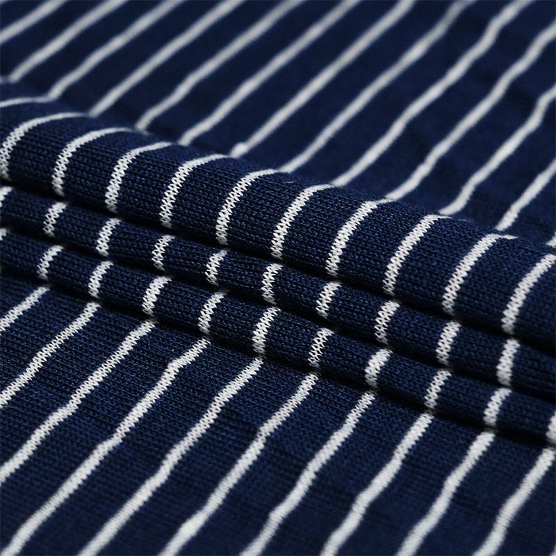 180GSM Striped Knitted Linen Rayon Blend Fabric For Spring Summer Autumn T Shirts Dresses Loungewear