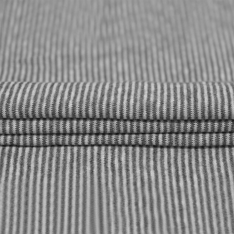 180GSM Striped Thin Linen Viscose Fabric For Short Long Sleeve Cami Dresses