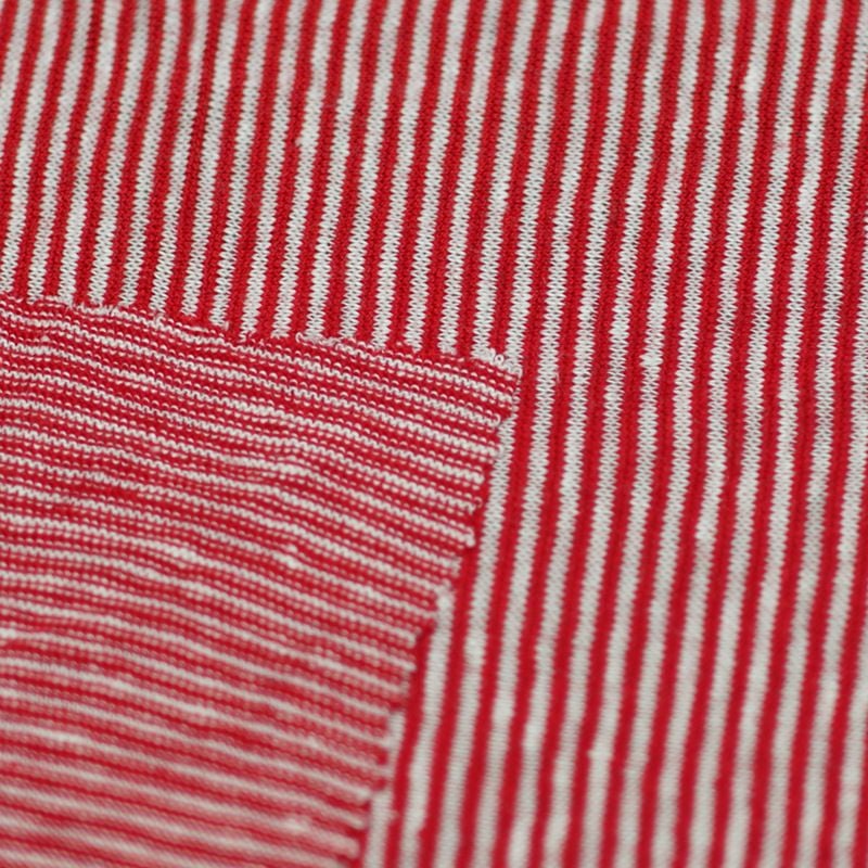 180GSM Striped Thin Linen Viscose Fabric For Short Long Sleeve Cami Dresses