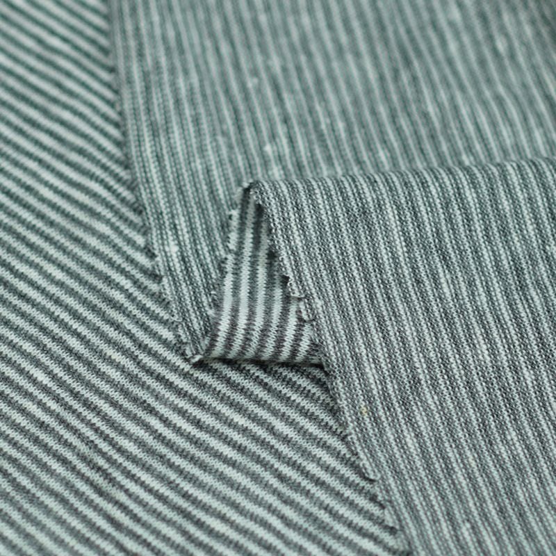 180GSM Thin Stripe Linen Viscose Fabric
