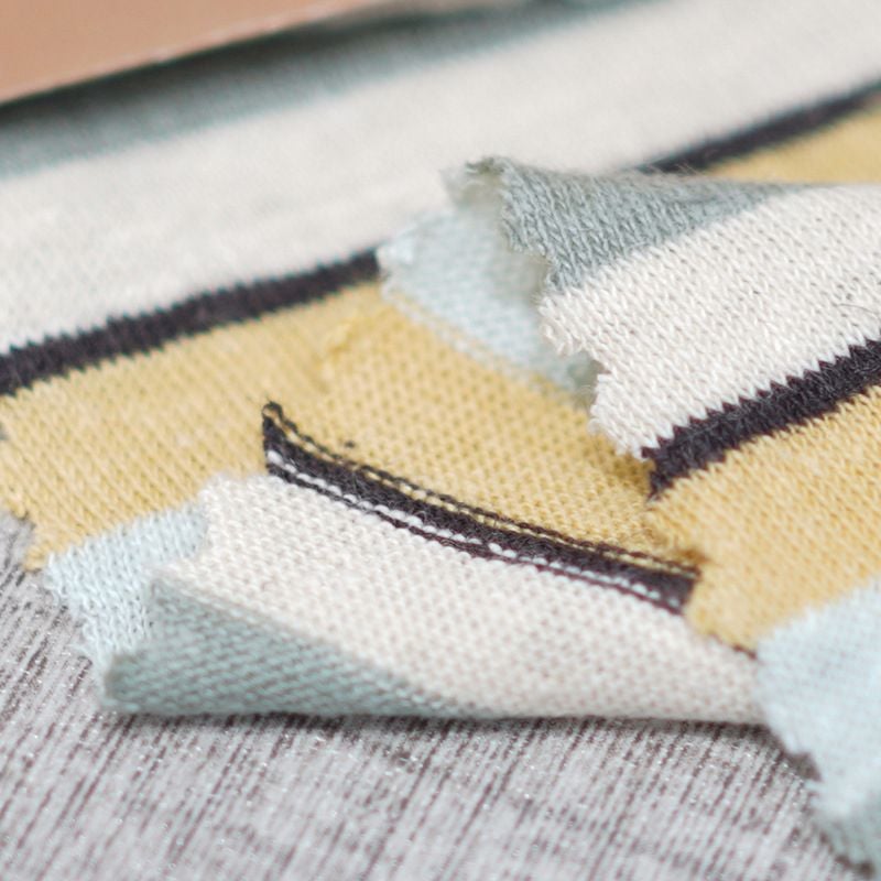 175GSM Yarn Dyed Stripe Organic Hemp Cotton Fabric For T Shirts Dresses