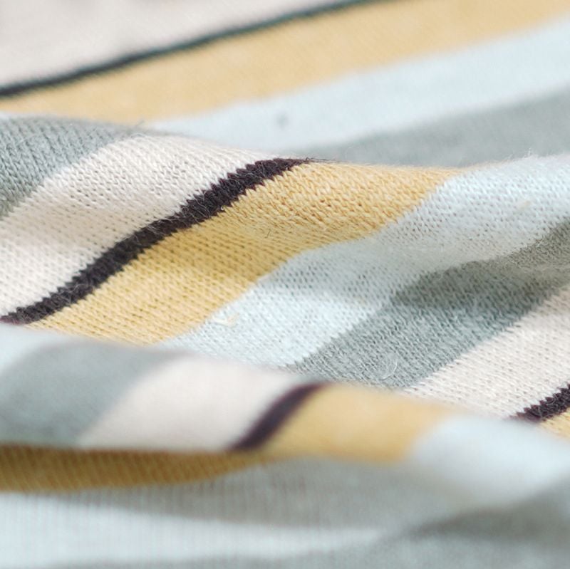175GSM Yarn Dyed Stripe Organic Hemp Cotton Fabric For T Shirts Dresses