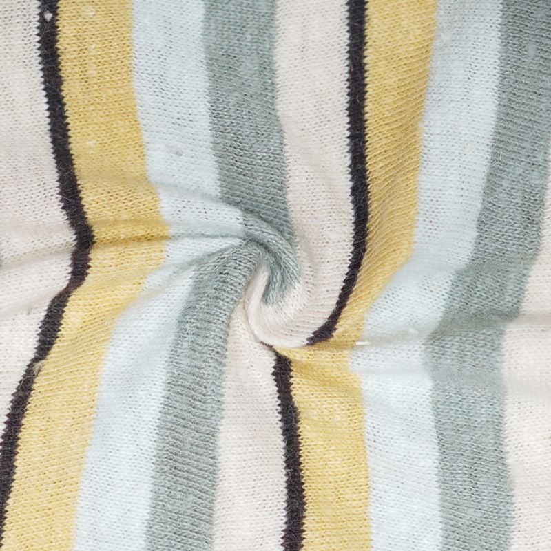175GSM Yarn Dyed Stripe Organic Hemp Cotton Fabric For T Shirts Dresses