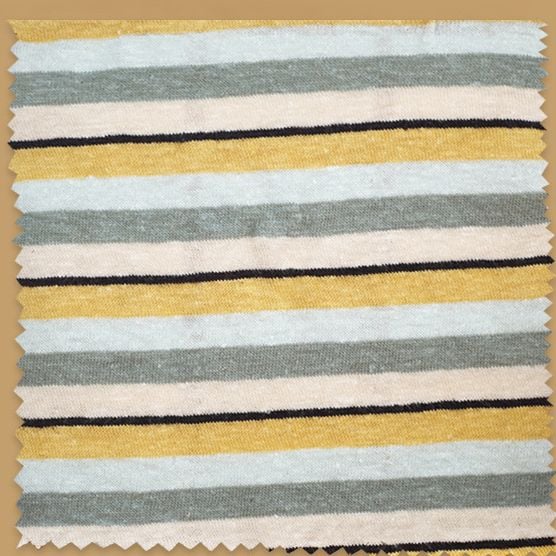 175GSM Yarn Dyed Stripe Organic Hemp Cotton Fabric For T Shirts Dresses