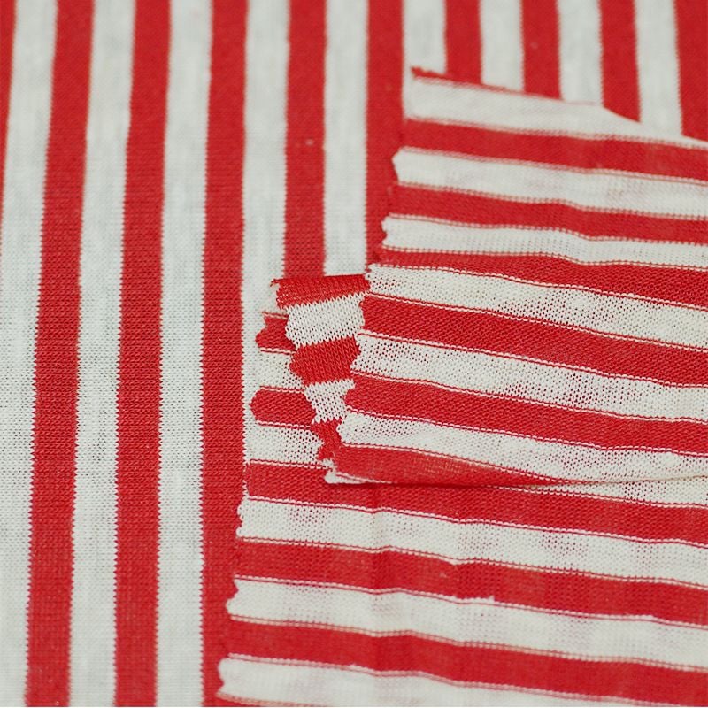 190GSM Knitted Linen Blend Fabric For Summer Short Sleeve Pajamas Loungewear