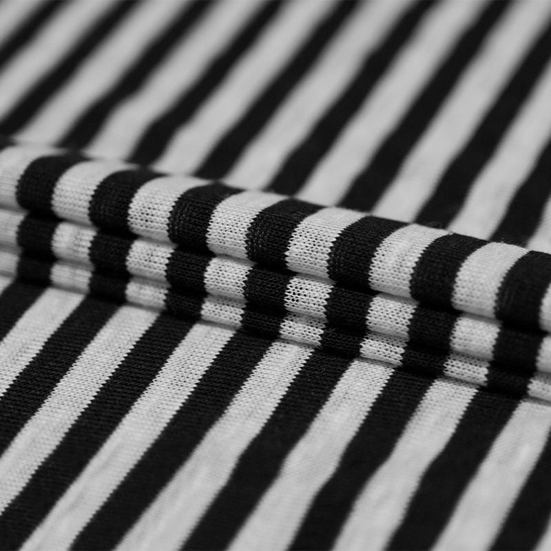 190GSM Knitted Linen Blend Fabric For Summer Short Sleeve Pajamas Loungewear