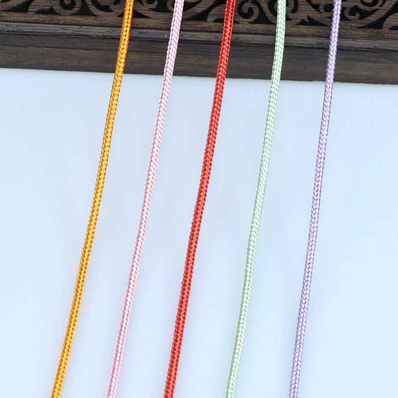 1-5mm Color 16 Spun Polyester Round Cord For Jewelry