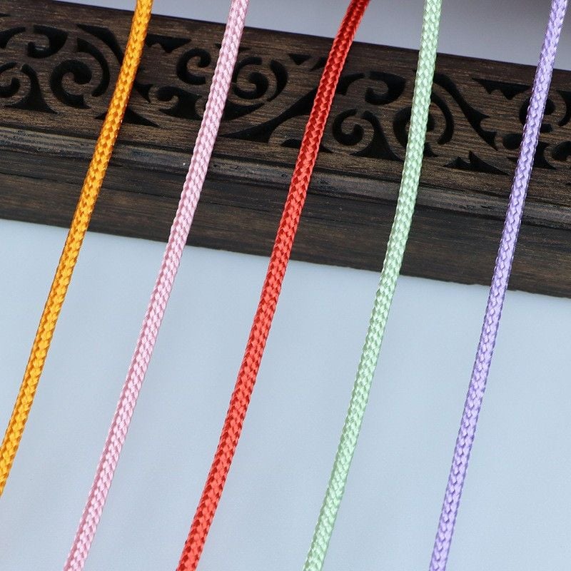 1-5mm Color 16 Spun Polyester Round Cord For Jewelry