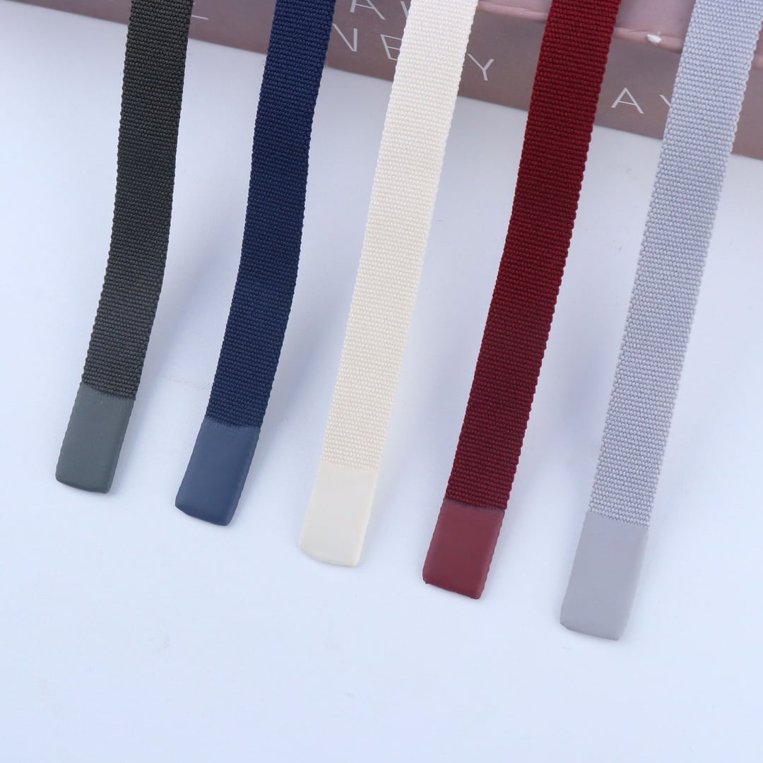 1cm Nylon Dipped Flat Drawstring For Hoodie Yoga Pants