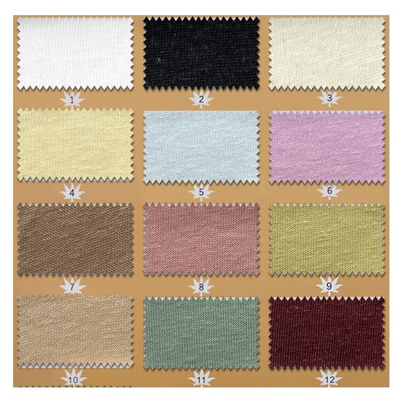 200GSM Linen Cotton Knitted Fabric For Spring Summer Women Clothes