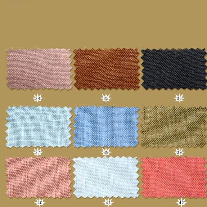 200g Pure Linen Woven Fabric For Womens Shirts Pants Dresses