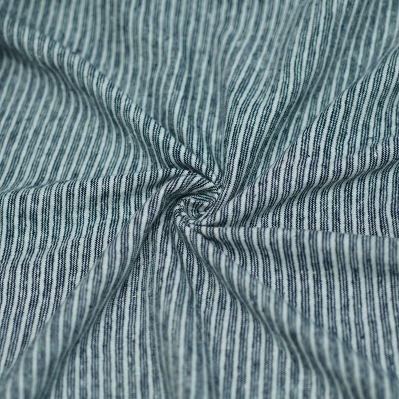 215GSM Striped Knitted Hemp Fabric For Fashion T Shirts Shirts Dresses