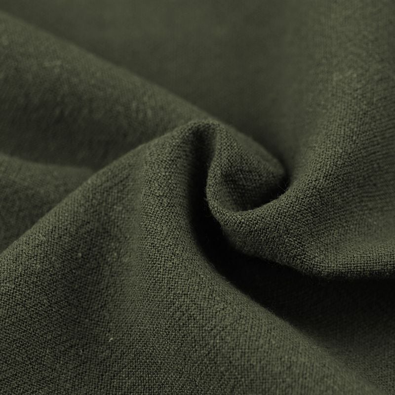 220GSM Woven Sand‑washed Linen‑Cotton Plain Fabric Autumn Winter