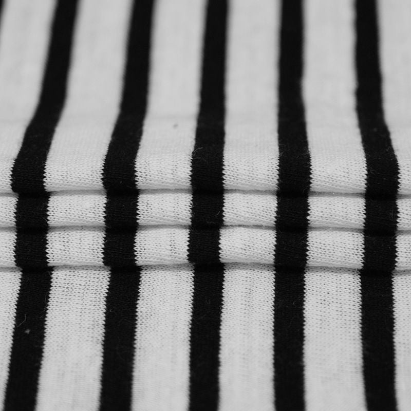 230GSM Striped Natural Plant Fiber Linen Cotton Fabric For Spring Autumn Long Sleeve Dresses