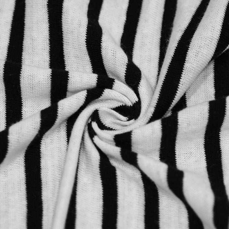 230GSM Striped Natural Plant Fiber Linen Cotton Fabric For Spring Autumn Long Sleeve Dresses