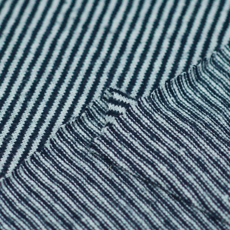 230GSM Yarn Dyed Striped Knitted Organic Hemp Cotton Fabric For Spring Autumn Winter Dresses