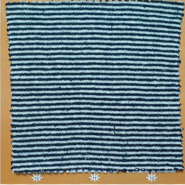 230GSM Yarn Dyed Striped Knitted Organic Hemp Cotton Fabric For Spring Autumn Winter Dresses