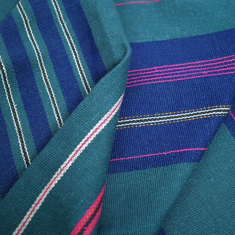 285gsm Hemp Organic Cotton Yarn Dyed Stripe Jacquard Fabric for shirts jackets