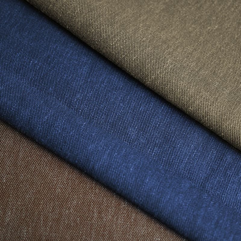 290GSM Woven Plain Linen Fabric for Women's Autumn Winter Shirts & Dresses